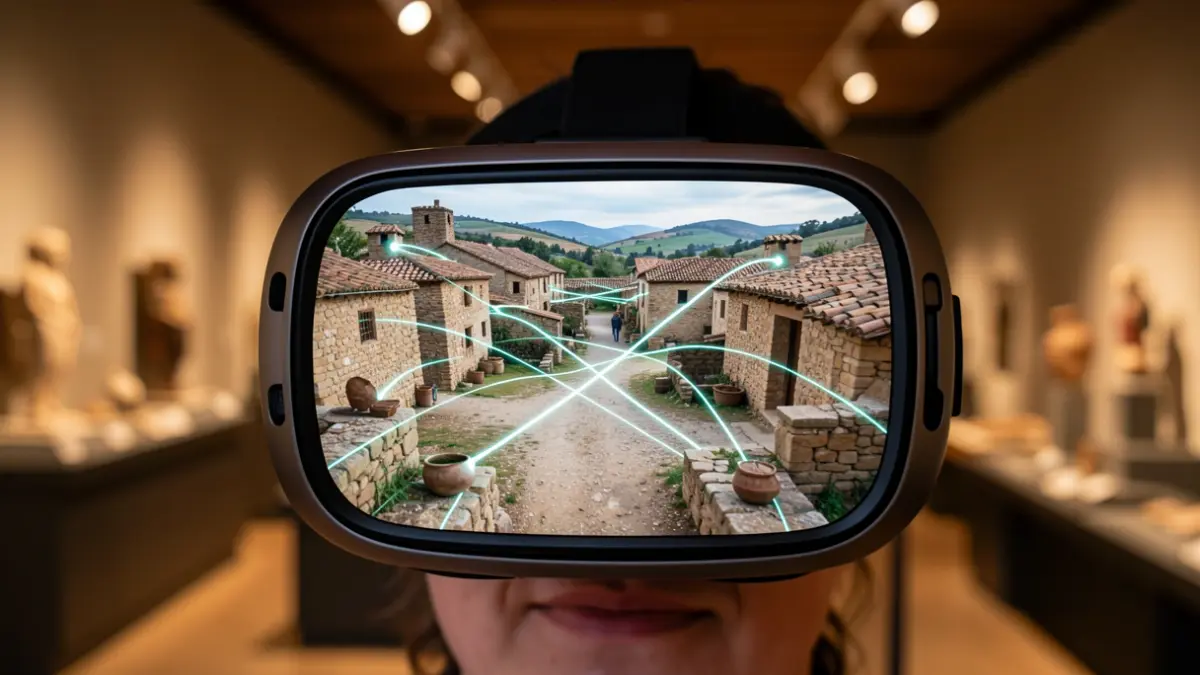 Imagen genérica de realidad virtual aplicada a la arqueología.