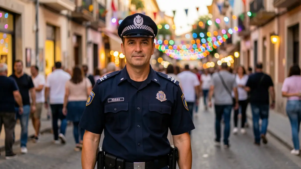 Imagen genérica de policía durante una fiesta mayor en Cataluña.