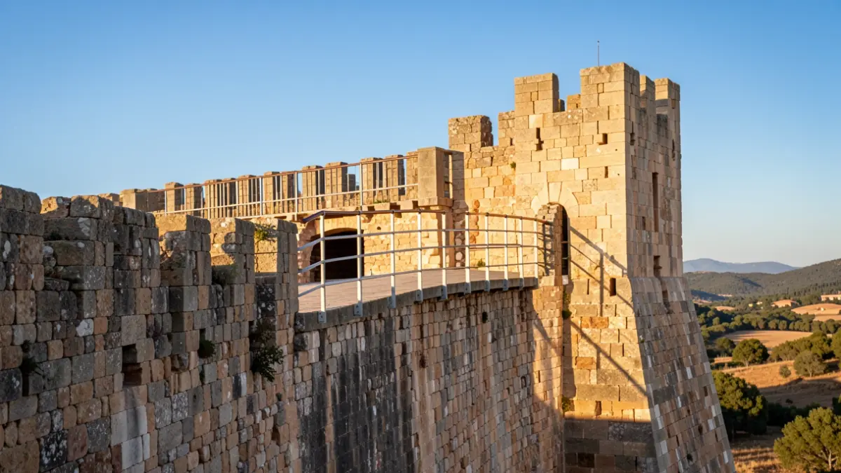 Generic image of the rehabilitation of a medieval wall in Catalonia.