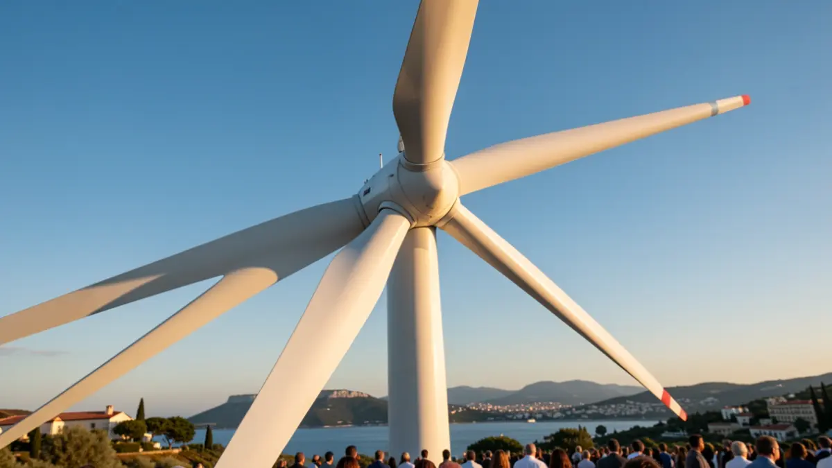 Imagen genérica de un aerogenerador eólico.