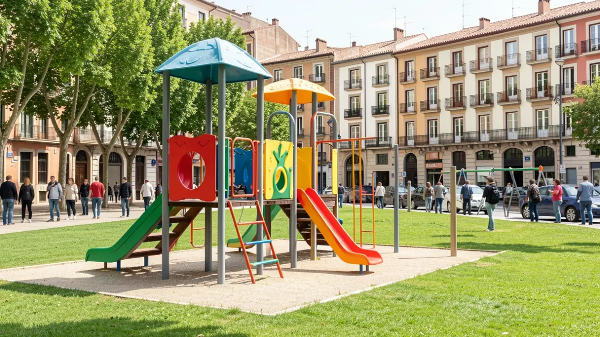 Generic image of new children's play areas installed in a Reus neighborhood.