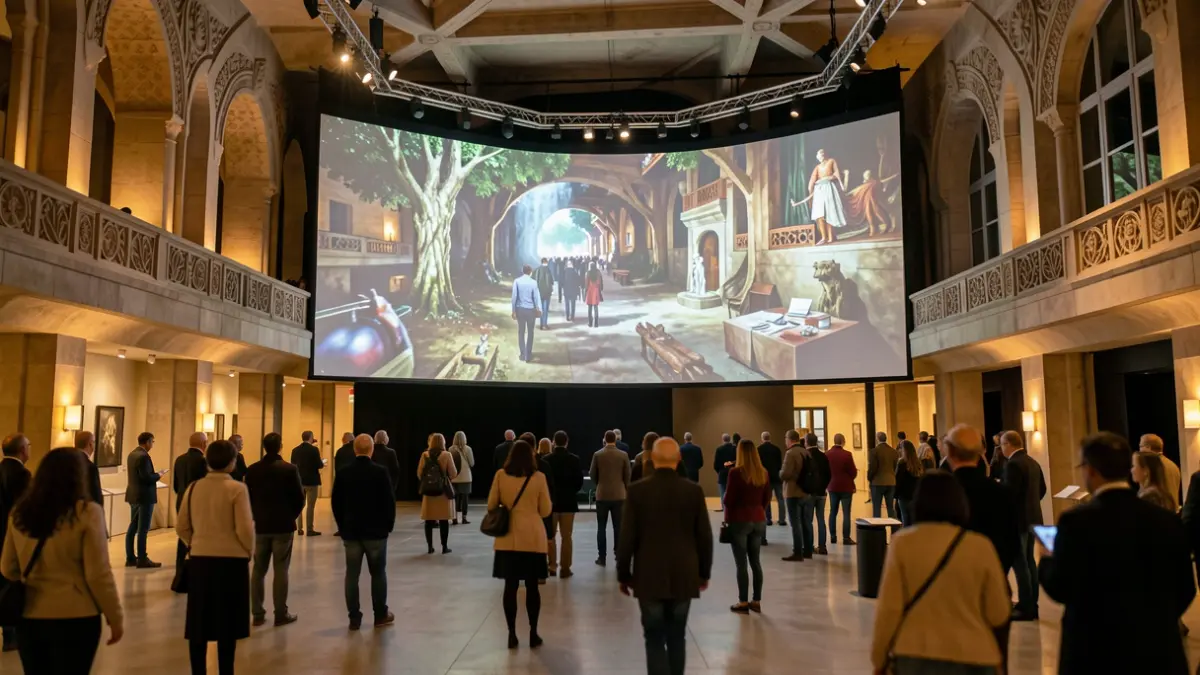 Immersive room at the Gaudí Centre in Reus.