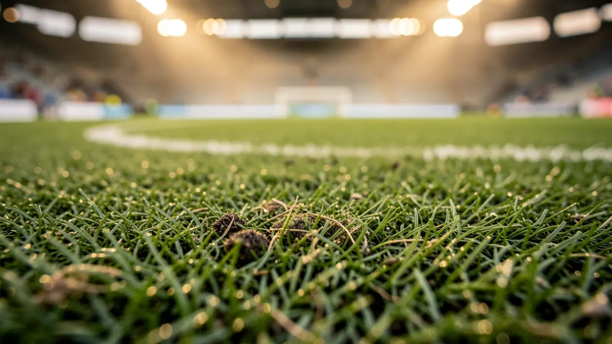 Imatge genèrica de gespa artificial d'un camp de futbol.