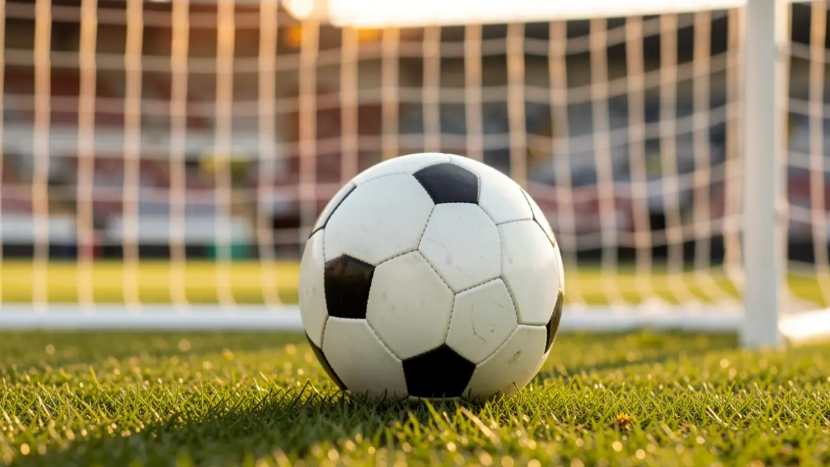 Imagen genérica de balón de fútbol en un campo.