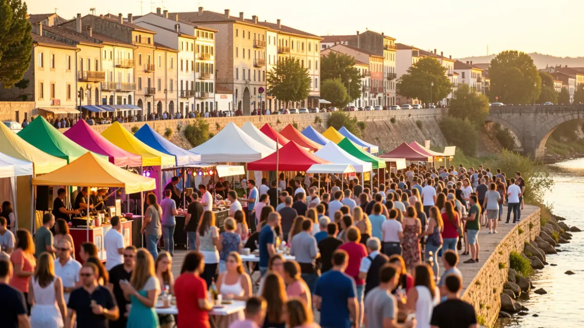 Imatge genèrica d'un festival cultural a la vora d'un riu a Catalunya.
