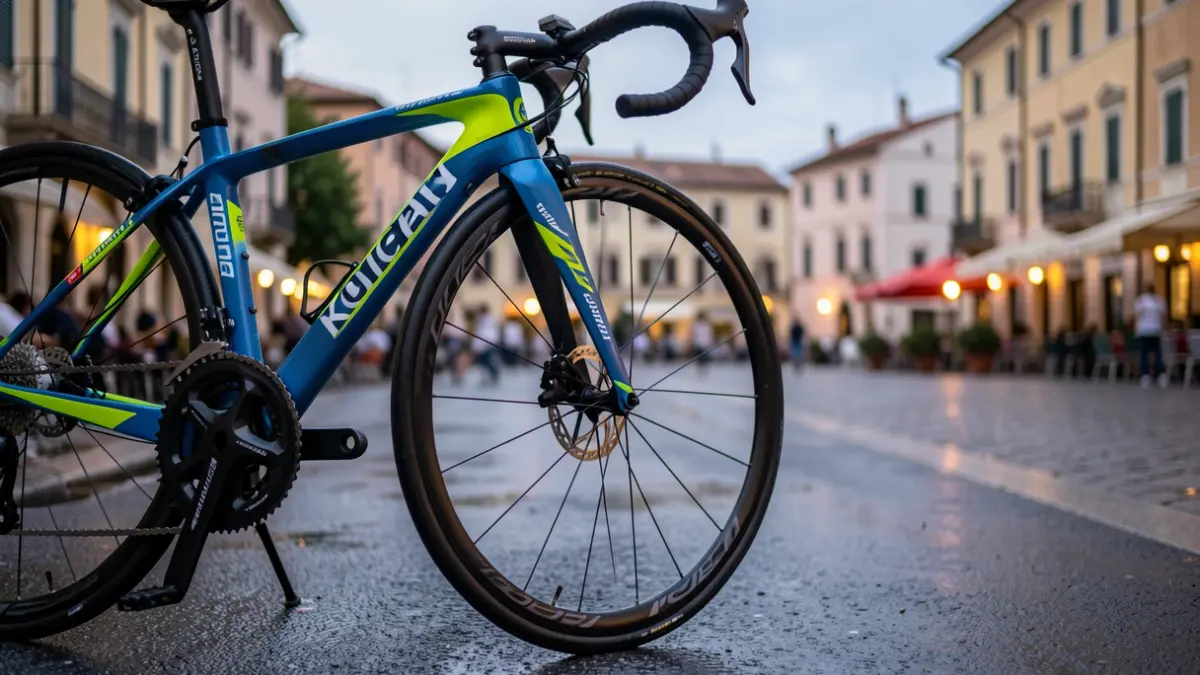 High-end road bicycle in UAE Team ADQ colors stolen in Santa Susanna.