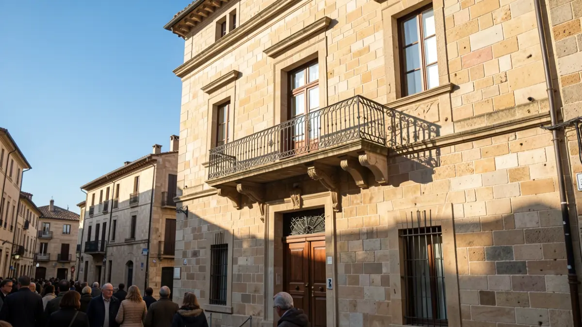 Imatge genèrica d'un edifici municipal amb arquitectura tradicional catalana.