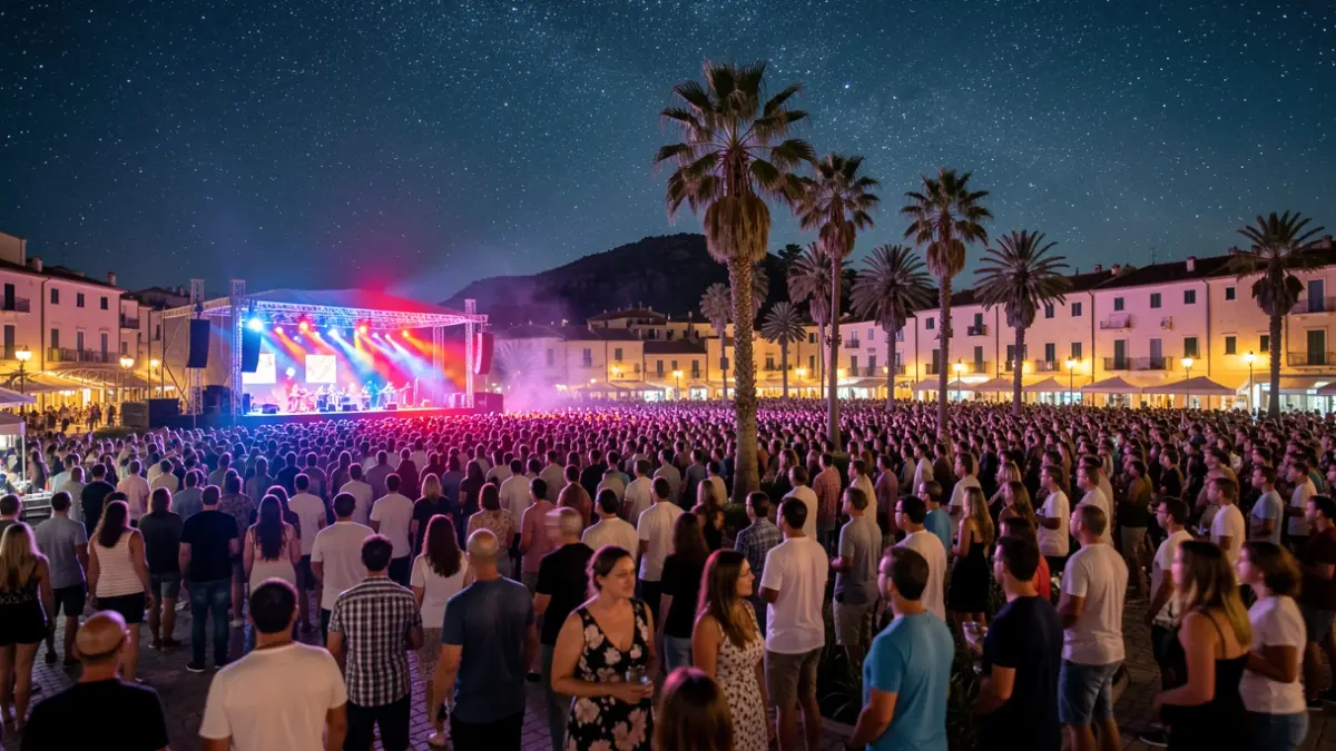 Imatge genèrica d'un festival de música electrònica a la costa.