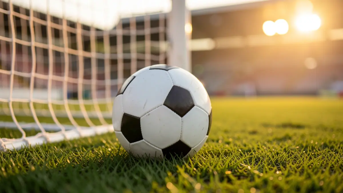 Generic image of a soccer ball on grass.