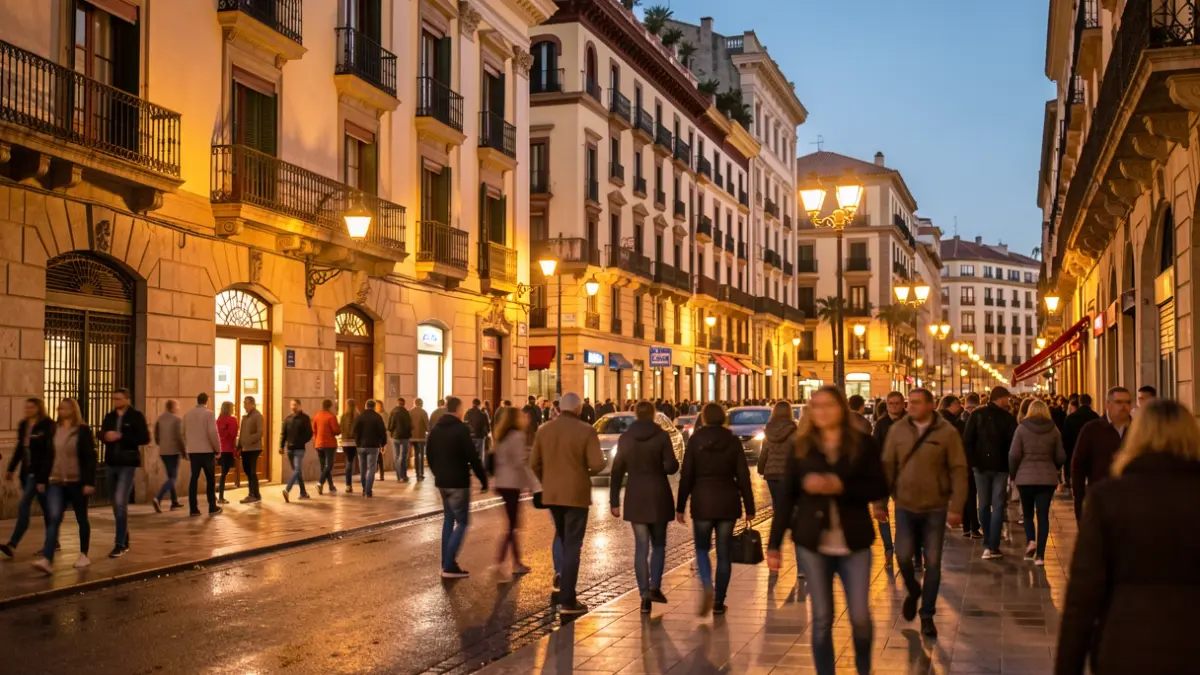 Imatge genèrica de la nit de Sant Joan a Barcelona amb transport públic.