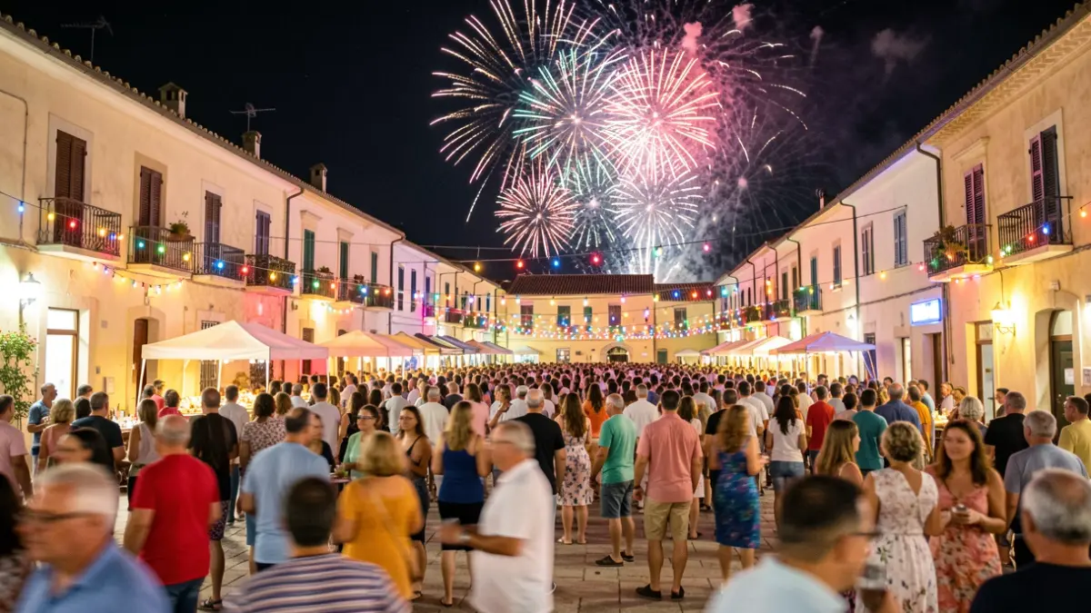 Generic image of the Sant Joan celebration in Catalonia, with a festive atmosphere and fireworks.