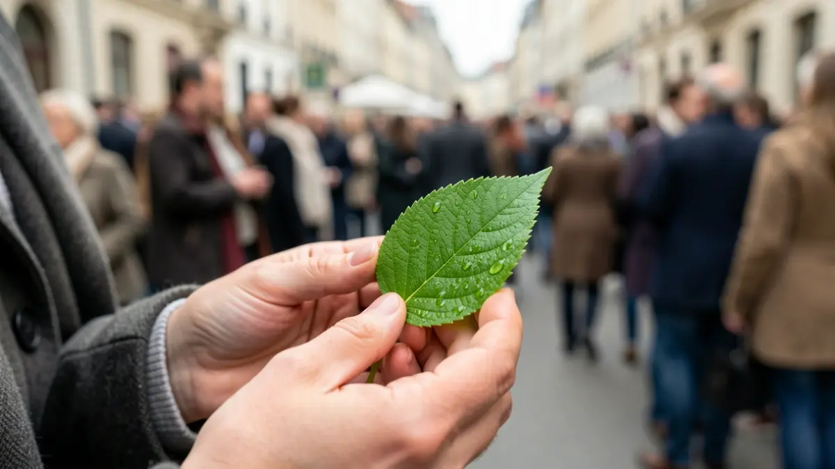 Imagen genérica de una hoja verde con gotas de agua.