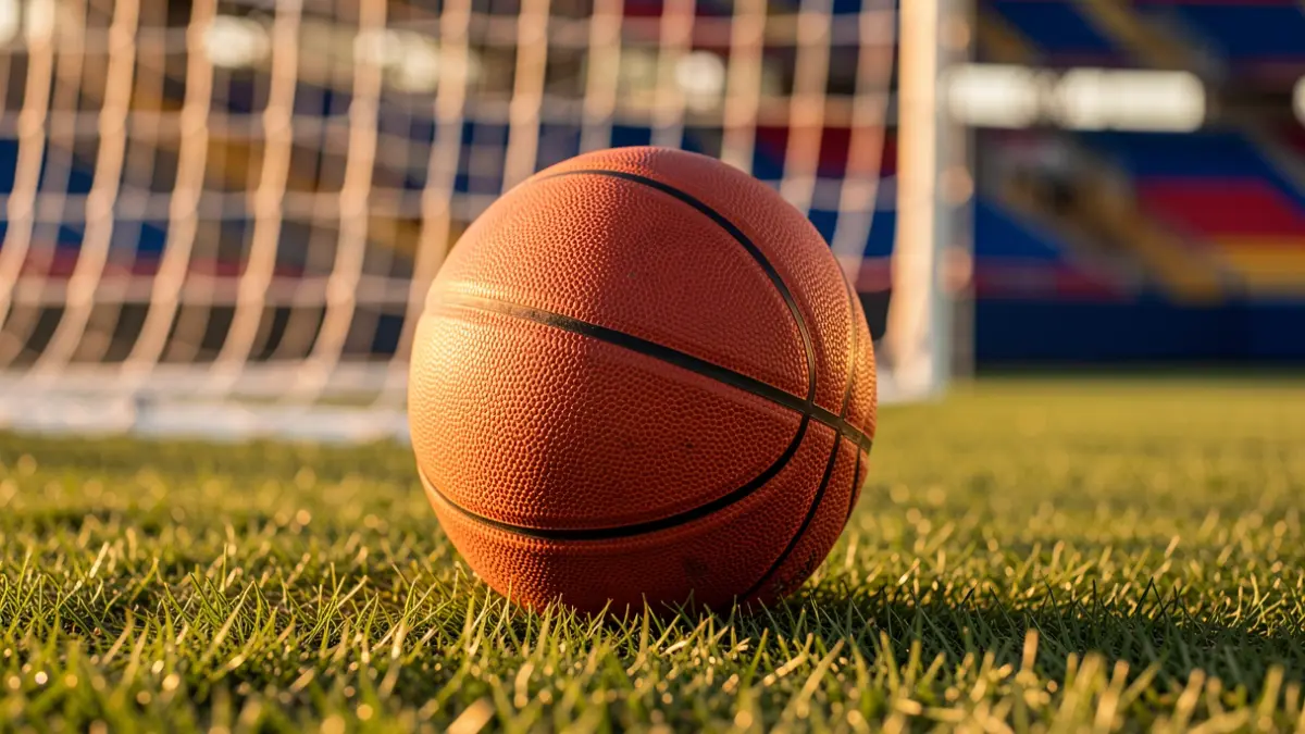 Generic image of a basketball on grass.