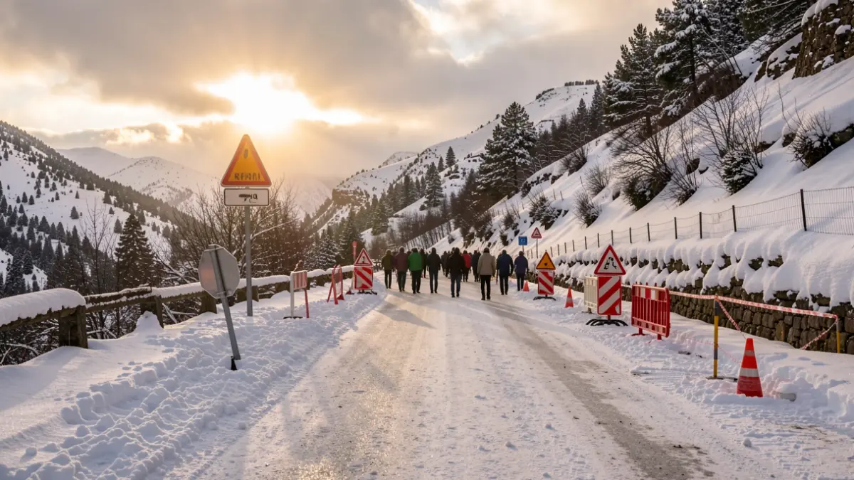 Imatge genèrica de manteniment de carreteres a la muntanya.