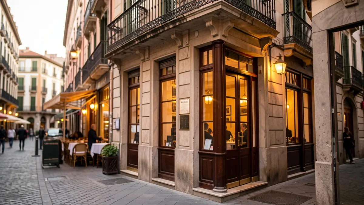 Generic image of a historic restaurant in Barcelona.