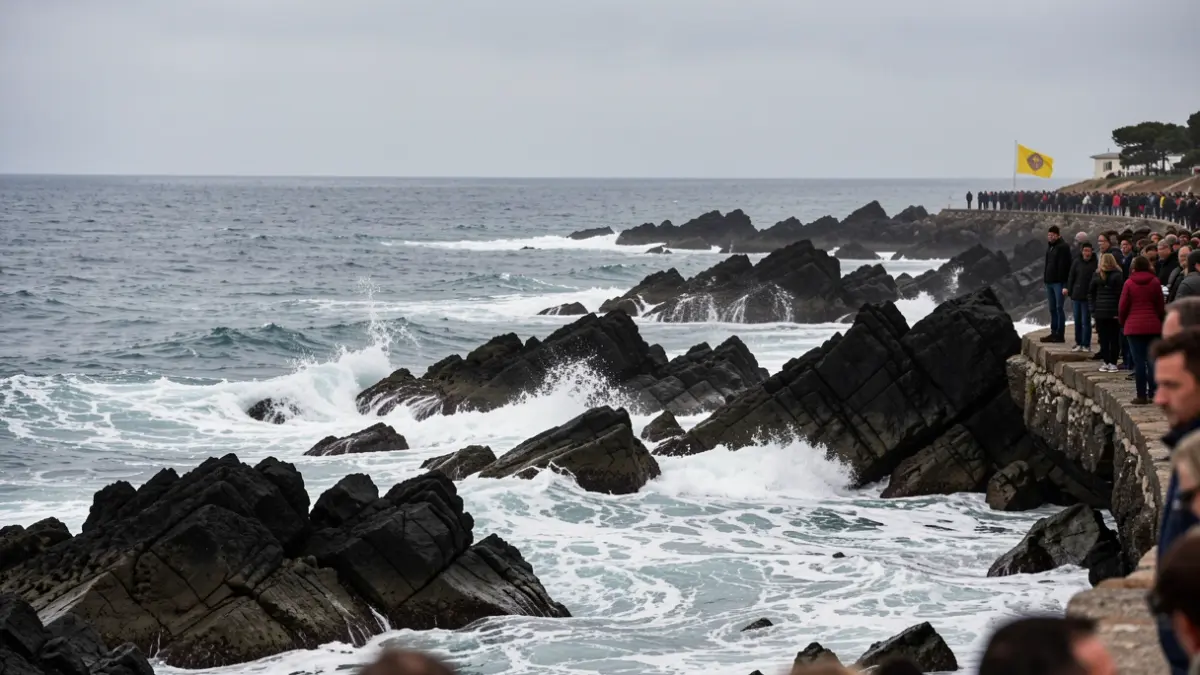 Imagen genérica de la costa tarraconense con oleaje.