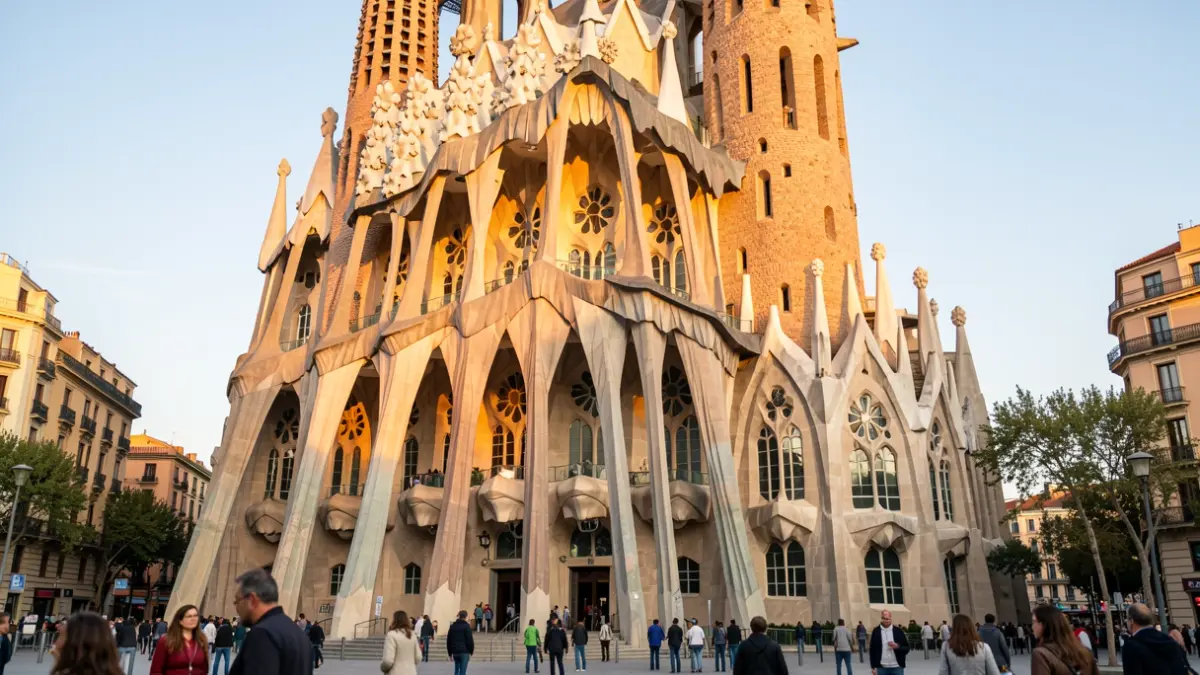 Imatge de la façana de la Sagrada Família a Barcelona.