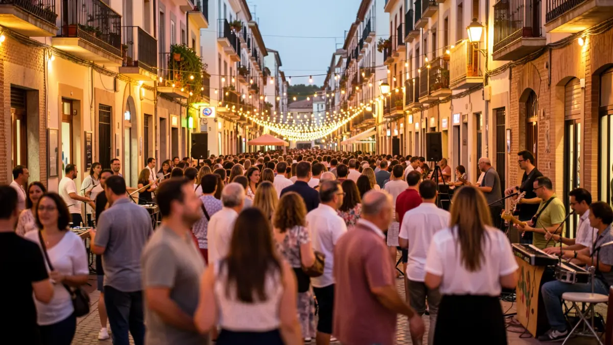 Generic image of a local festival in Terrassa with people enjoying the atmosphere.