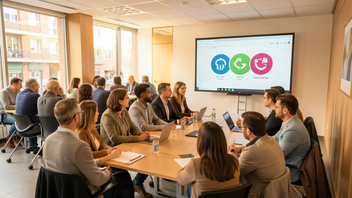 Personal municipal de Tossa de Mar participando en una formación sobre comunicación inclusiva.