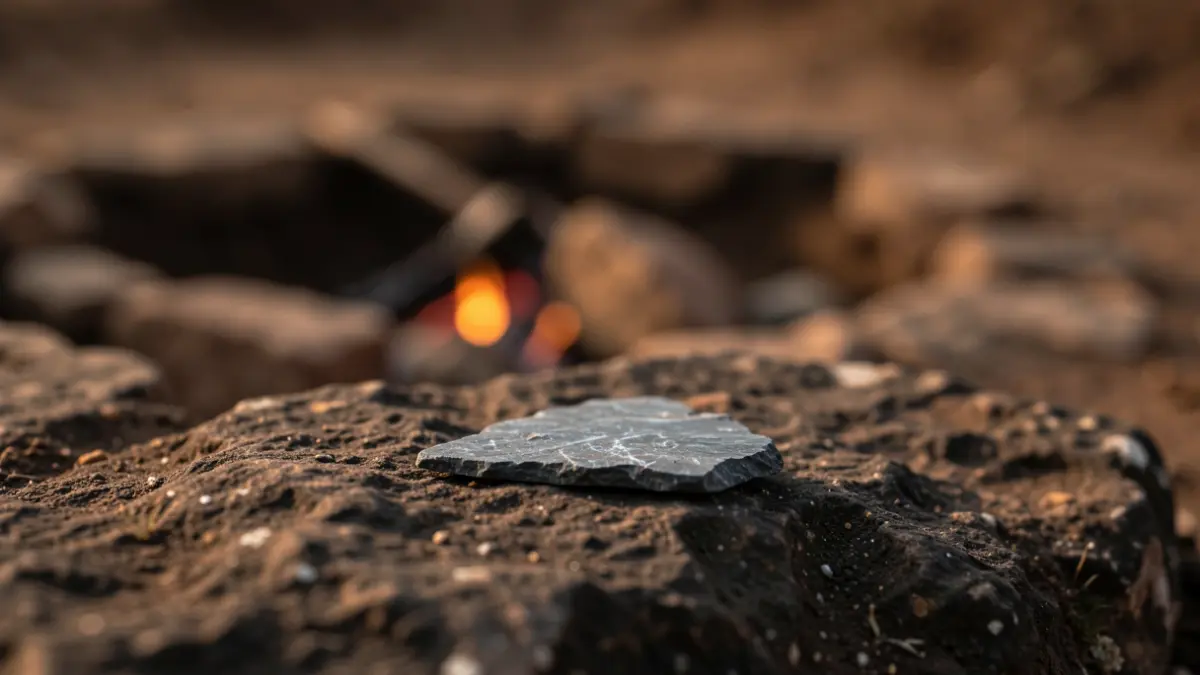 Flint point found in the Tut de Fustanyà cave, Queralbs.