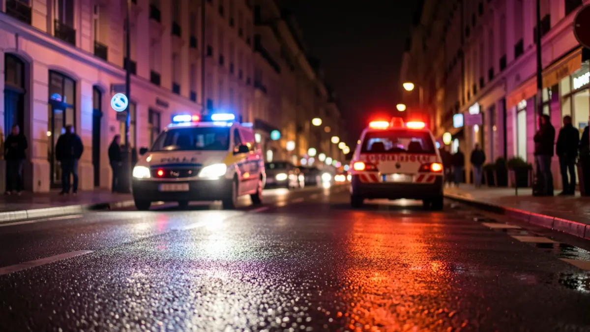 Imatge genèrica de llums d'emergència en un entorn urbà nocturn.