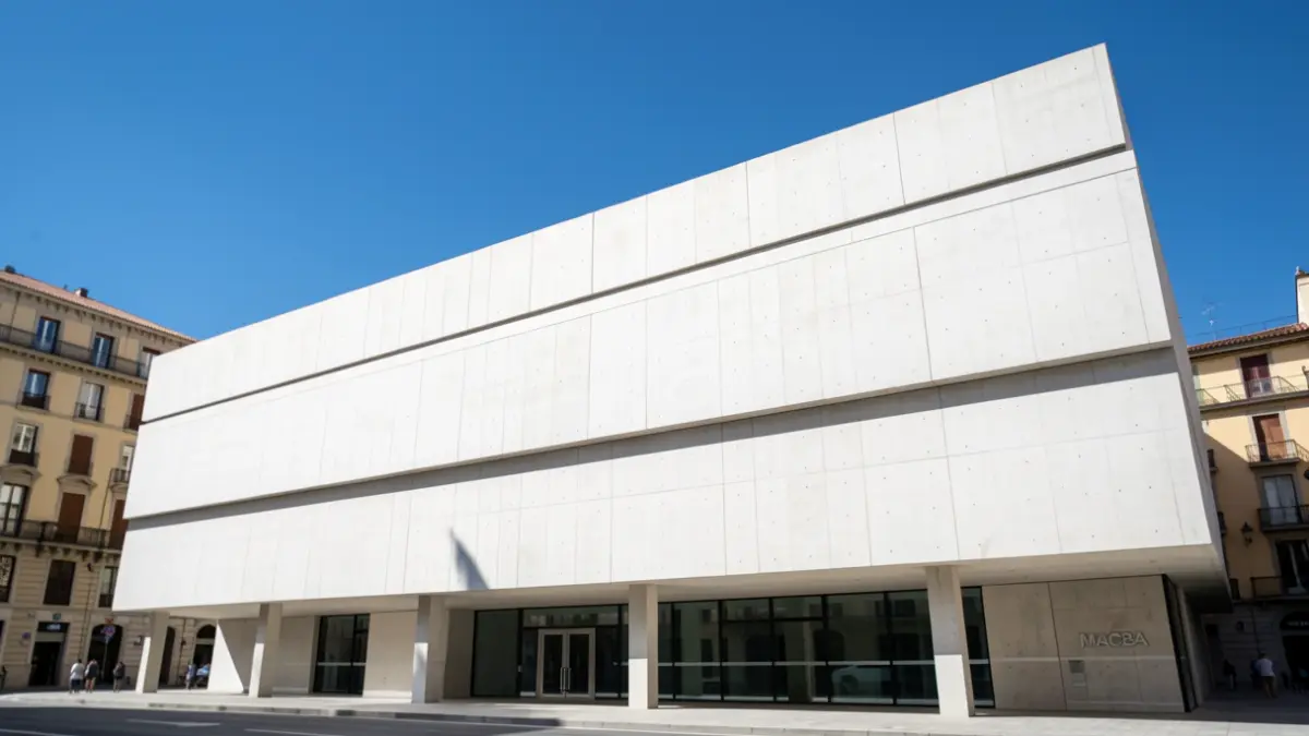 Fachada del Museu d'Art Contemporani de Barcelona (MACBA).