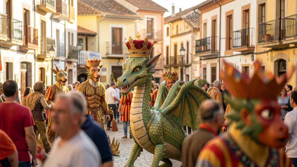 Imatge genèrica d'una festa popular catalana amb figures tradicionals.