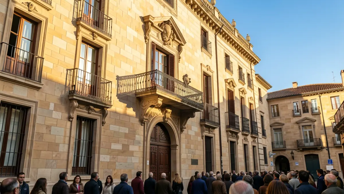 Generic image of a Catalan town hall in the afternoon light.