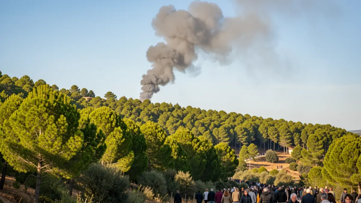 Imagen genérica de humo de un incendio forestal en Cataluña.