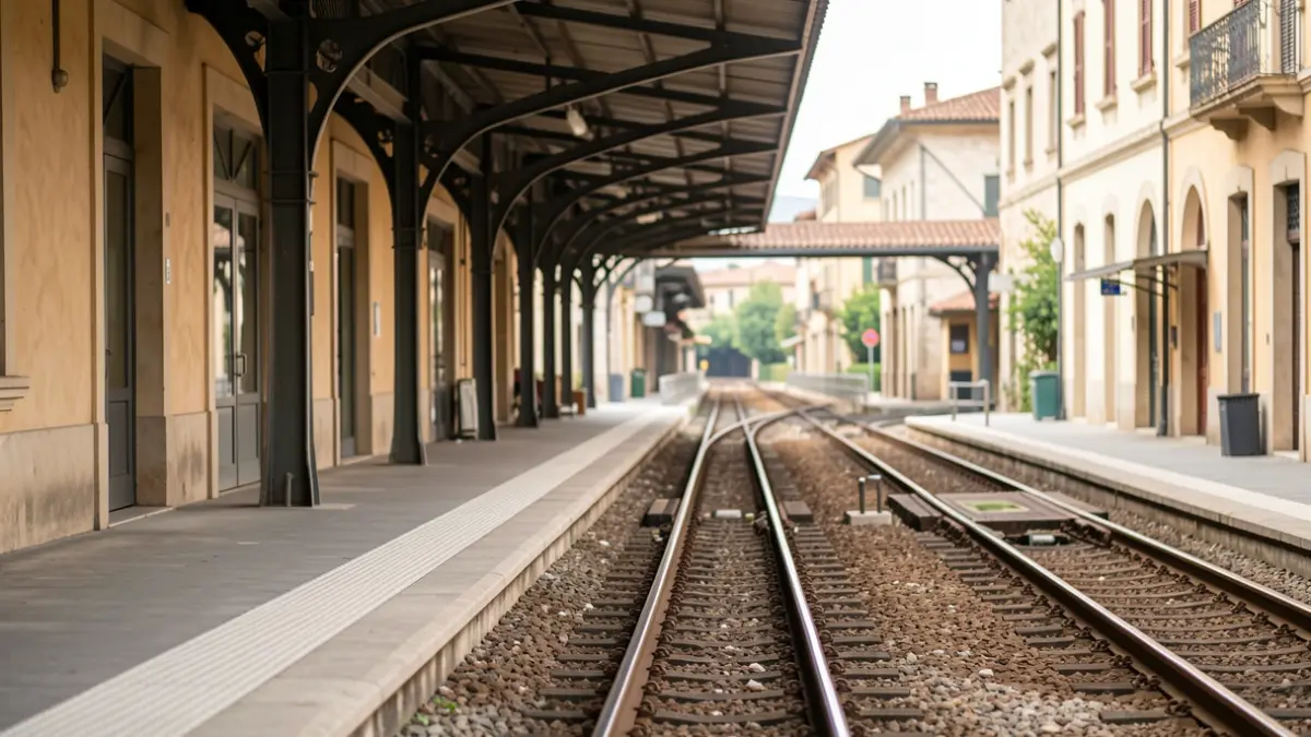 Imagen genérica de un andén de tren vacío en Cataluña.