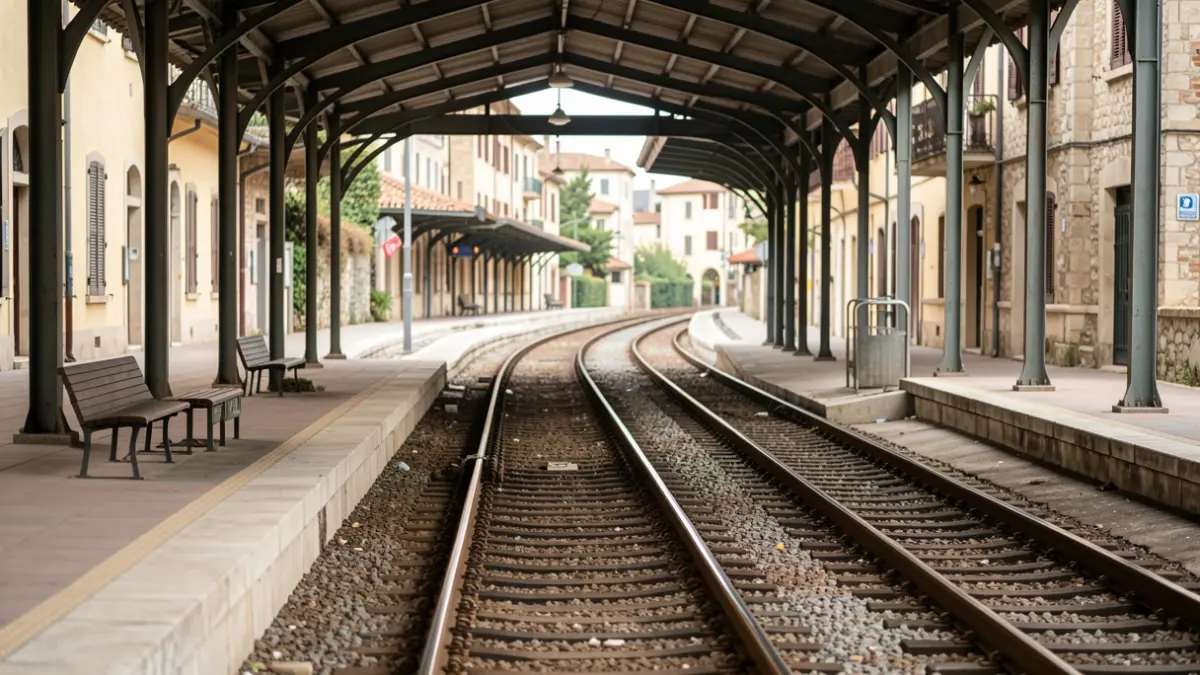 Imatge genèrica d'una estació de tren amb vies.