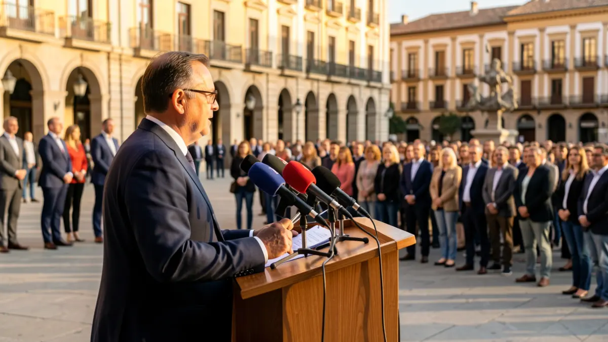 Roda de premsa sobre les obres del metro a Sarrià-Sant Gervasi.