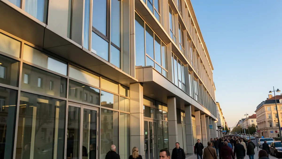 Imatge genèrica d'un edifici bancari modern.