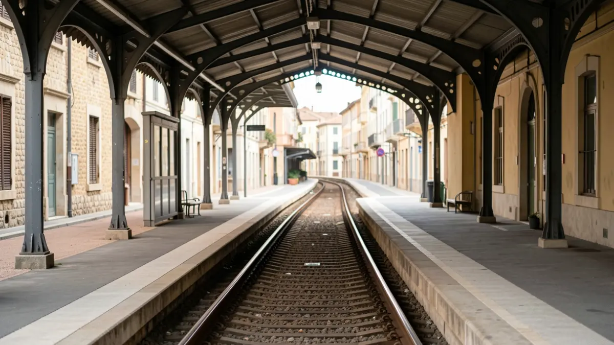 Imatge genèrica d'una estació de transport públic amb vies.