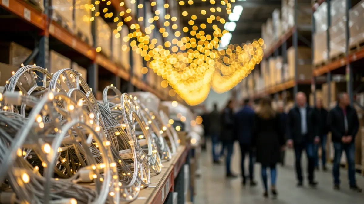 Generic image of Christmas decoration and festive lights.