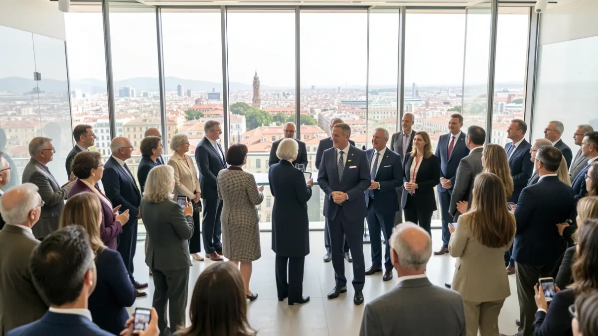 Recepció oficial a l'Ajuntament de Barcelona a membres de l'InterPride.