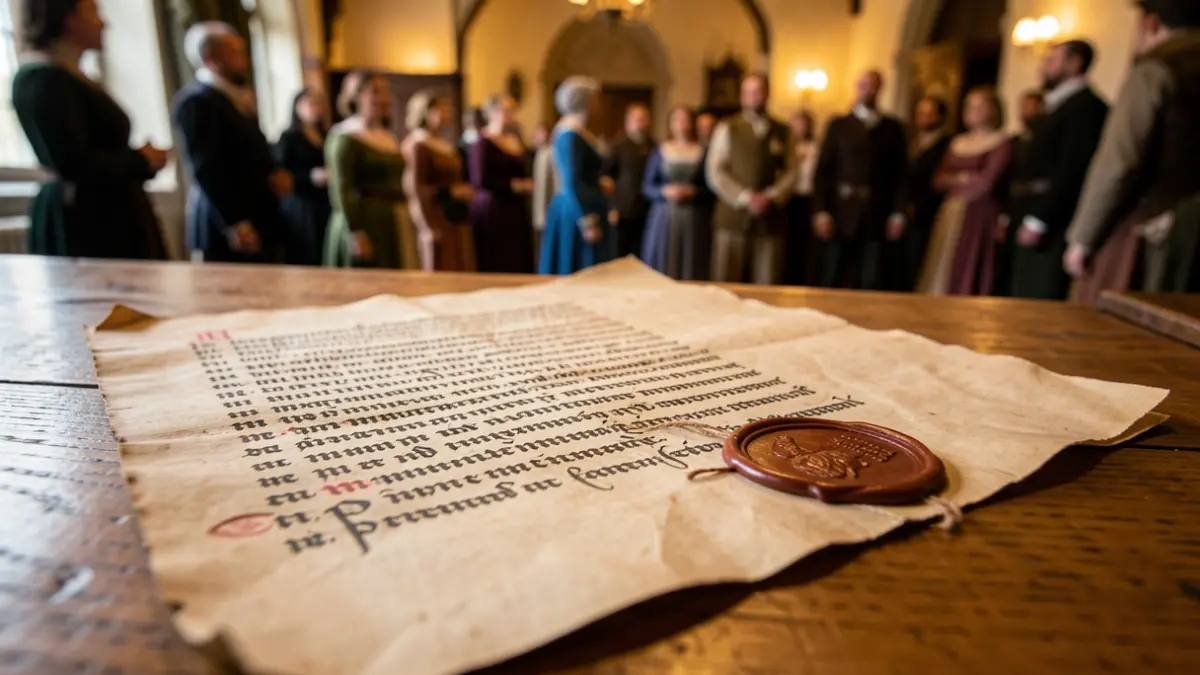 Imatge genèrica d'un document antic amb segell de cera.