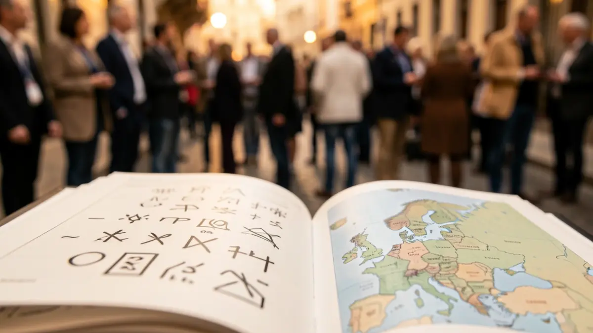 Generic image of an open book with a map of Europe in the background.
