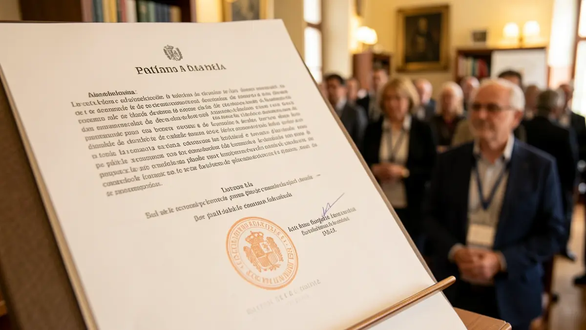 Imatge genèrica d'un document oficial amb segell.