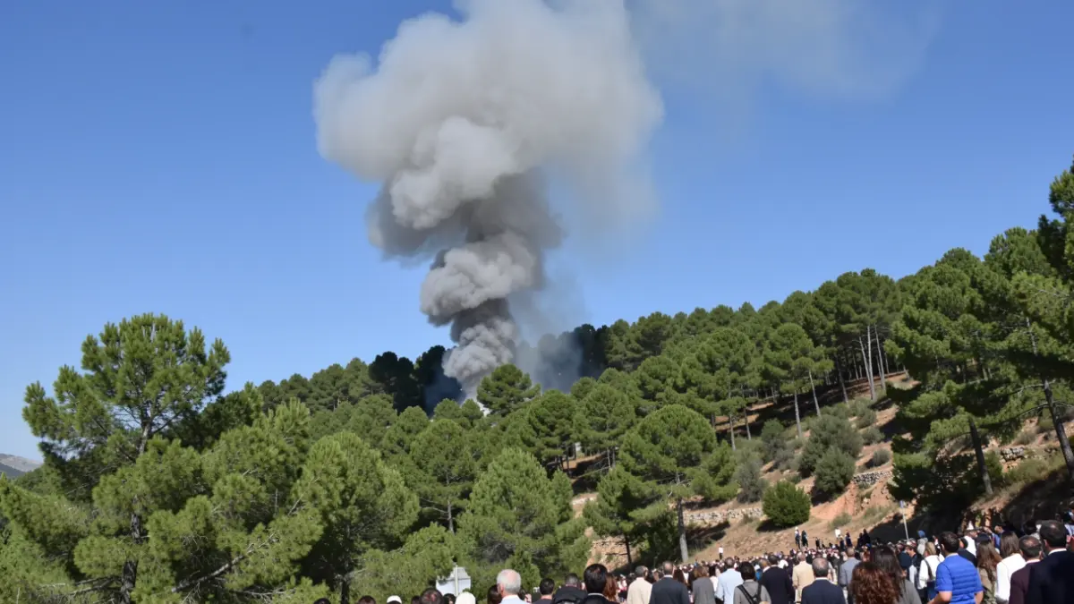 Imatge genèrica de fum d'un incendi forestal a Catalunya.
