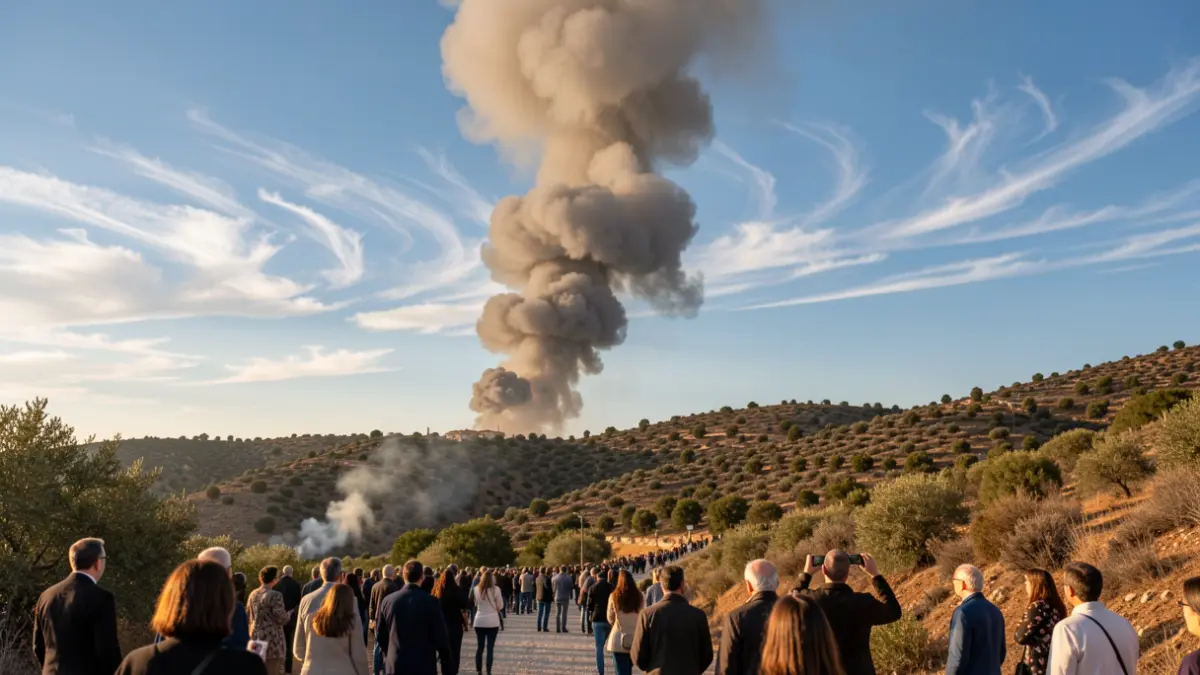 Imatge genèrica de fum d'un incendi forestal a Catalunya.