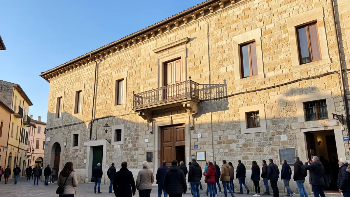 Façana de l'edifici consistorial de Castelló d'Empúries.