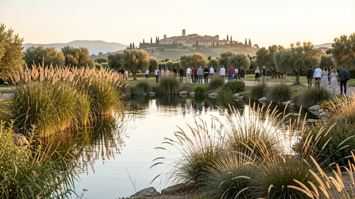 View of the newly created artificial pond in Castelló d'Empúries.