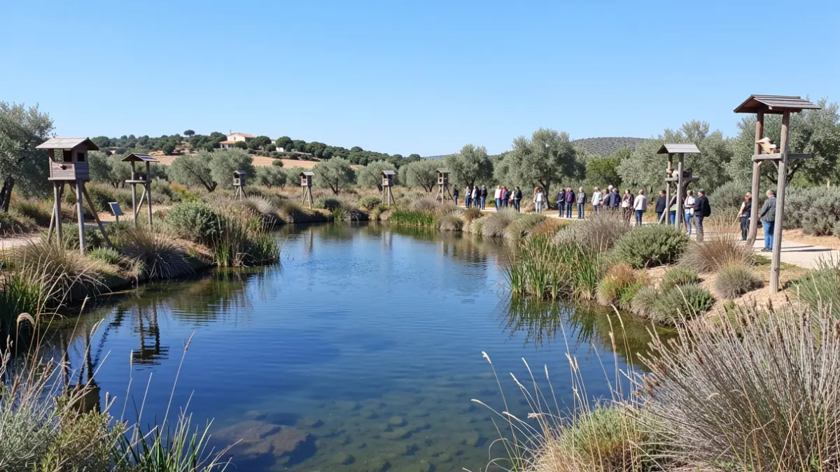 View of the new artificial wetland area in Castelló d'Empúries.