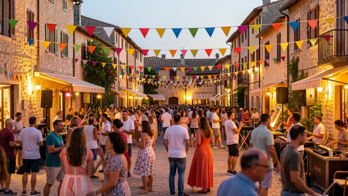 Imatge genèrica d'una festa major a un poble mediterrani.