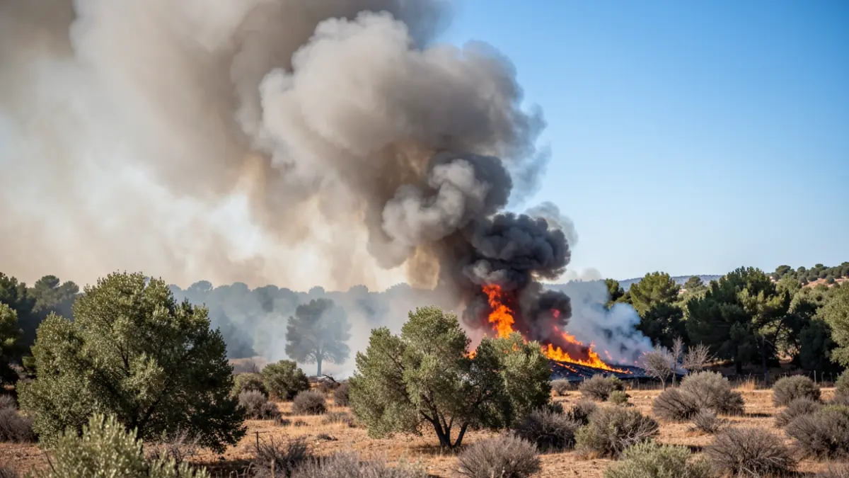 Imagen genérica de un incendio forestal en Cataluña.