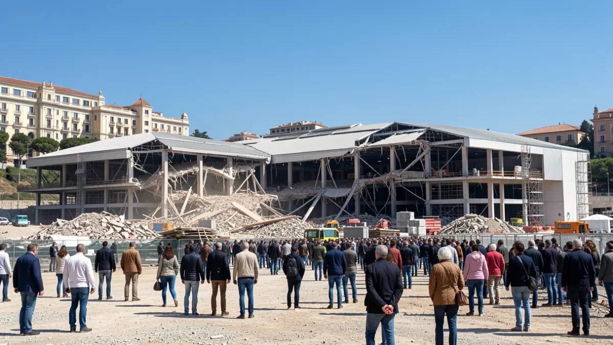 Imagen genérica de obras en el recinto ferial de Montjuïc en Barcelona.