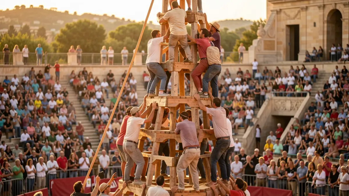 Imagen genérica de un concurso de castells en la Tarraco Arena.