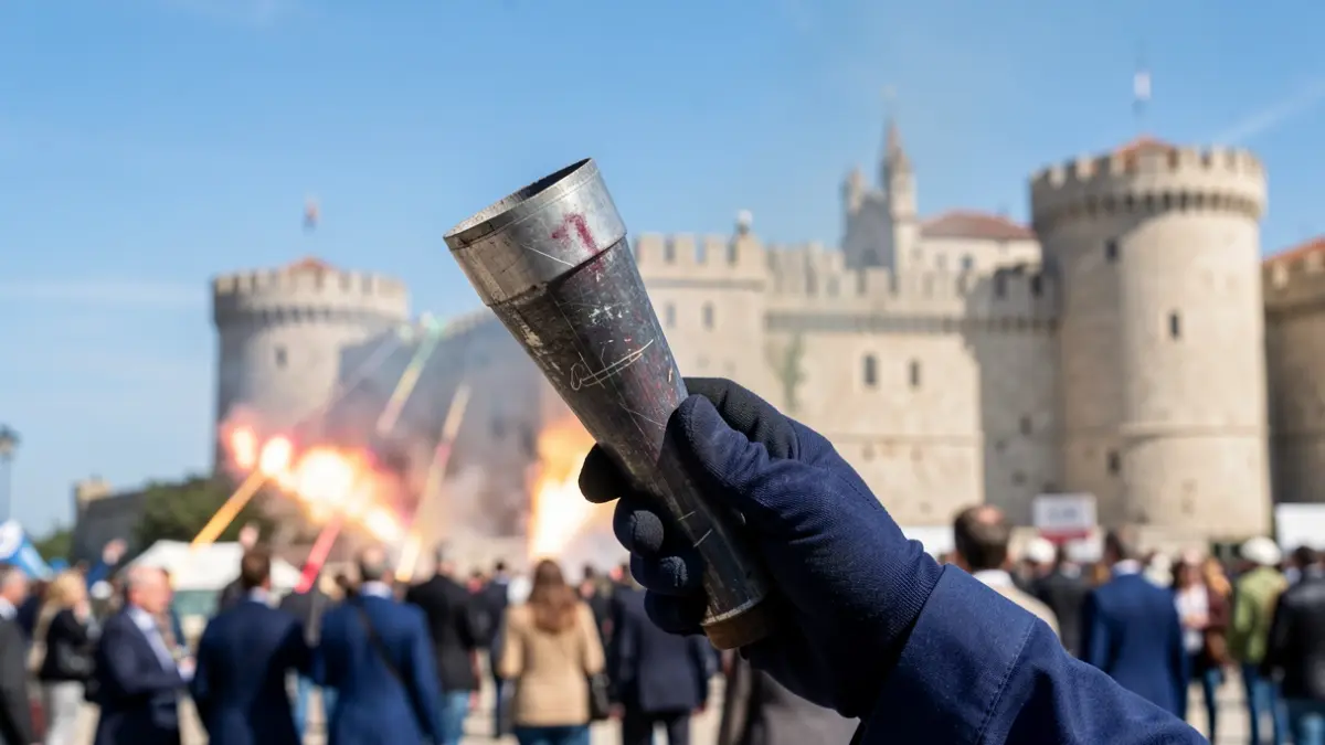 Generic image of fireworks security checks.