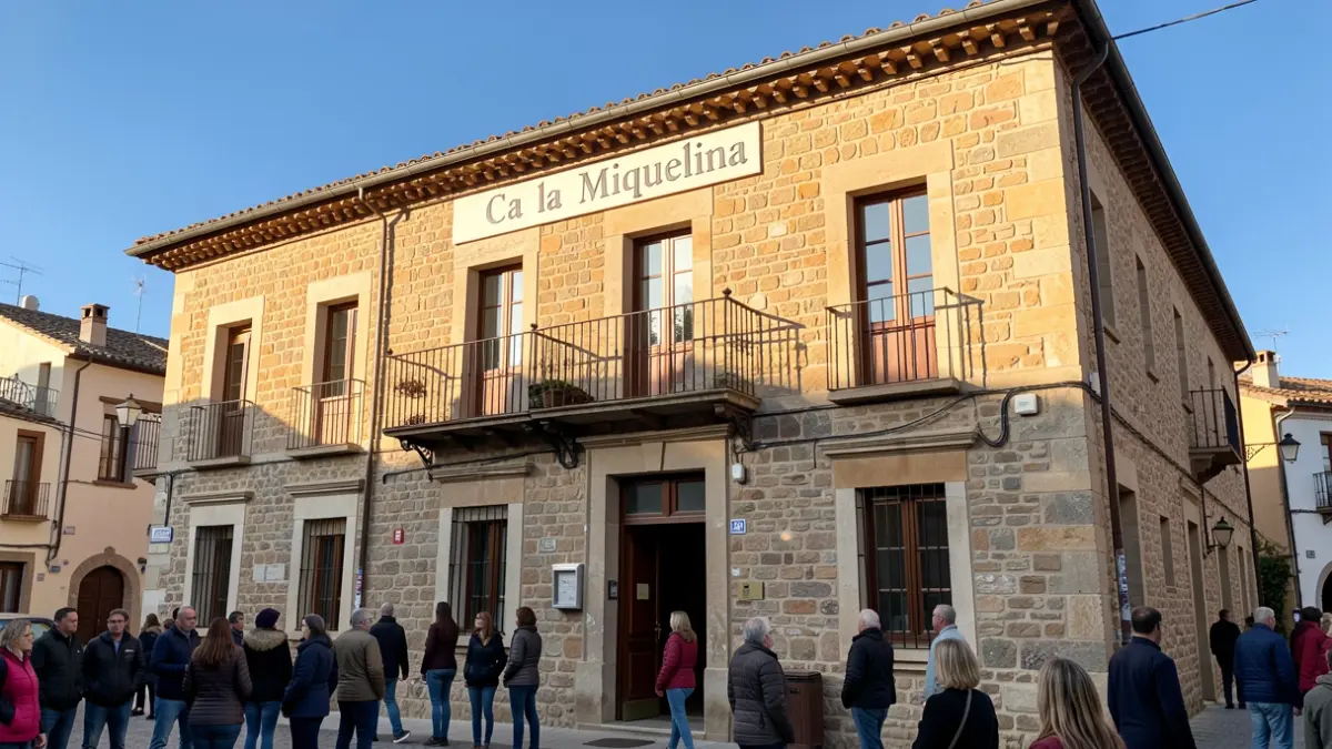 Facade of Ca la Miquelina in Creixell.